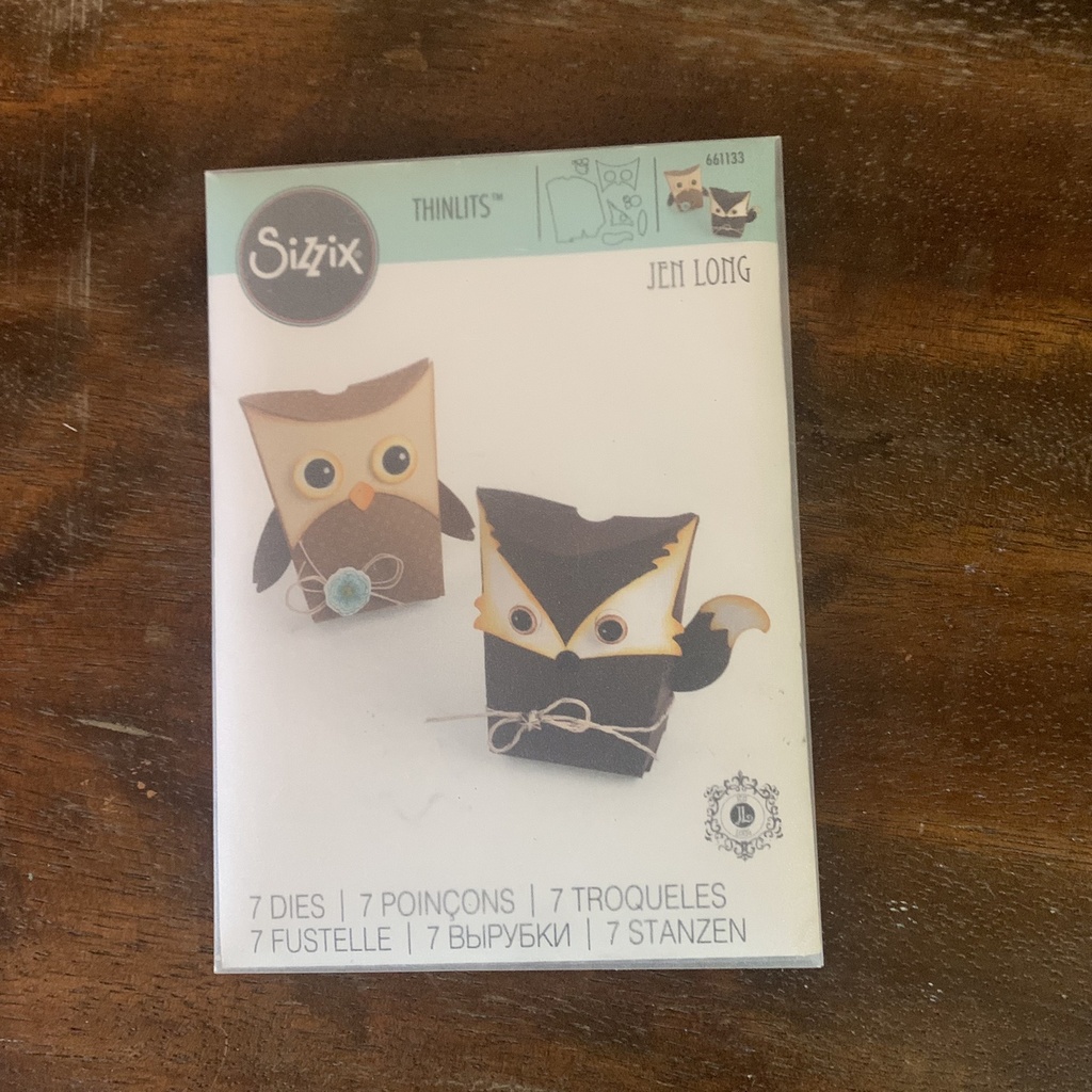 Sizzix Thinlits Die Set 6PK - Box, Owl & Fox